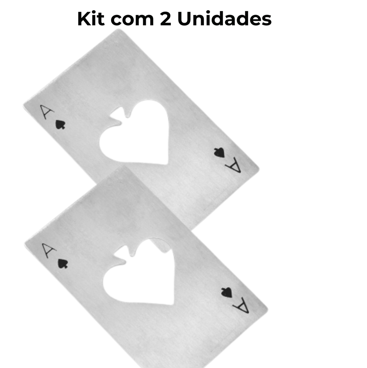 Abridor De Garrafa Formato Carta De Baralho Aco Inox A Espada kit com 2