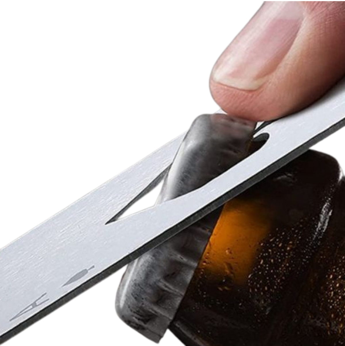 Abridor De Garrafa Formato Carta De Baralho Aco Inox A Espada kit com 2