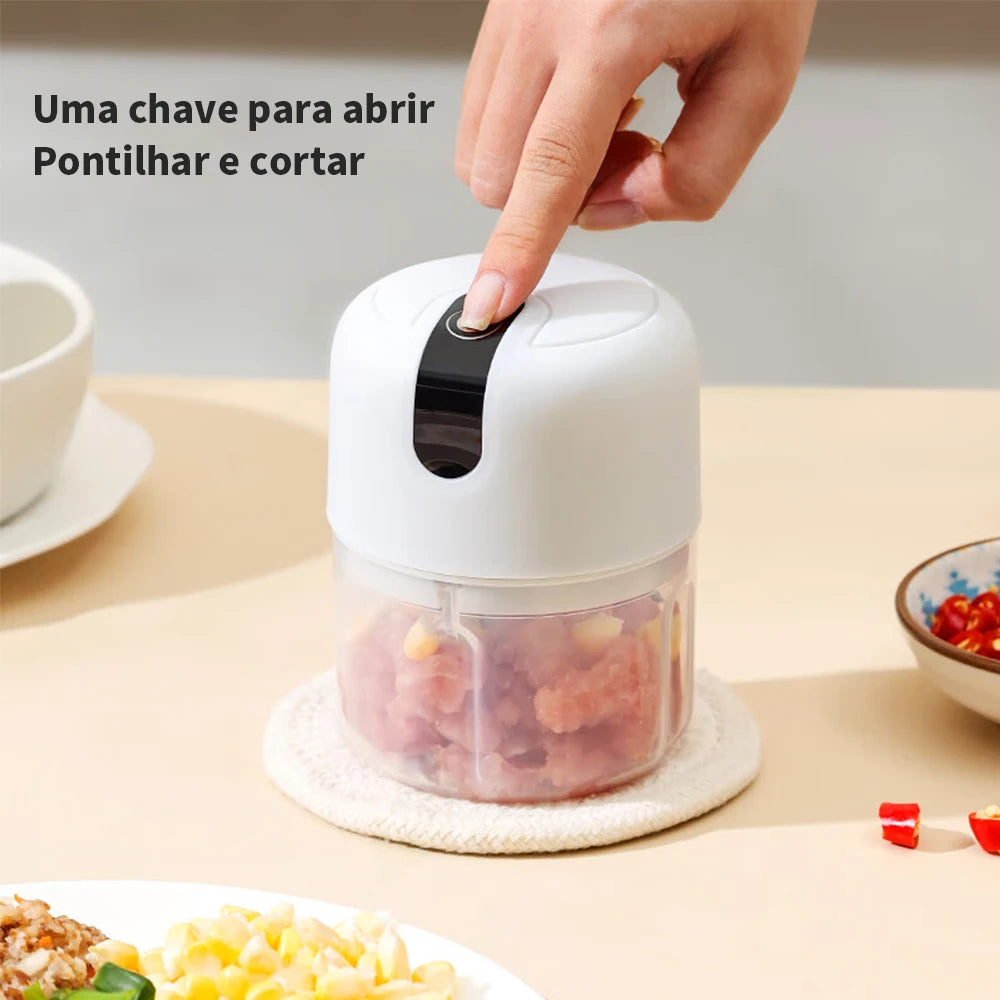Mini Processador Triturador Elétrico  USB 250ml