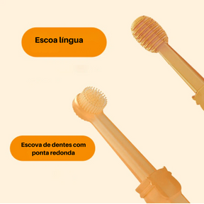 Escova de Dentes de Silicone para Pet- Cães e Gatos