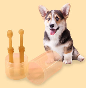 Escova de Dentes de Silicone para Pet- Cães e Gatos