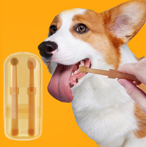 Escova de Dentes de Silicone para Pet- Cães e Gatos