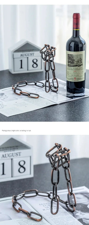 Porta Vinho Corrente - Premium - Presente Criativo