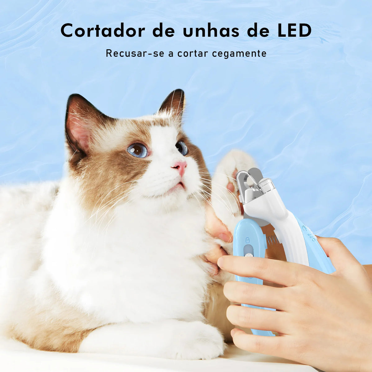 Cortador de Unha para Pets com Luz LED
