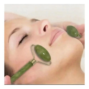 Rolo Pedra de Jade Massagem Facial Anti Ruga Rolinho Jade
