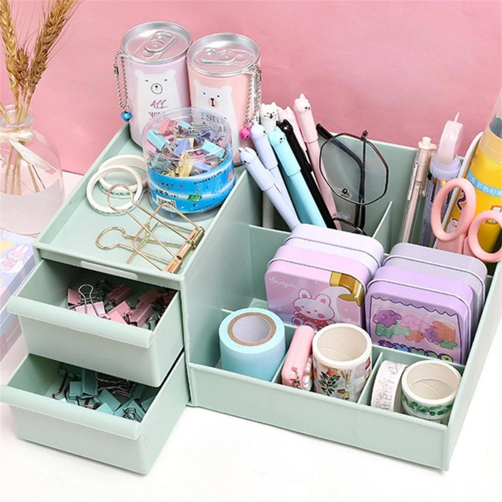 Organizador de Mesa Multiuso com Gavetas Escritório Maquiagem