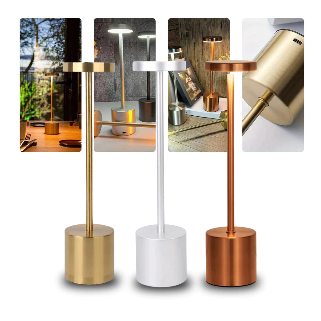 Luminária de Mesa com Toque Recarregável LED Moderna – Abajur USB para Leitura